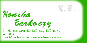 monika barkoczy business card